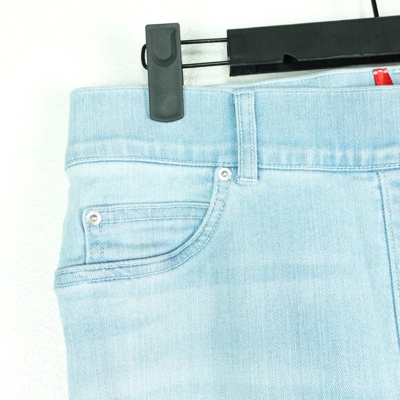 Spanx Jeans Womens SZ M Flared Bellbottom Bootcut Leg Slim Fit High Rise Pull On - Picture 2 of 10